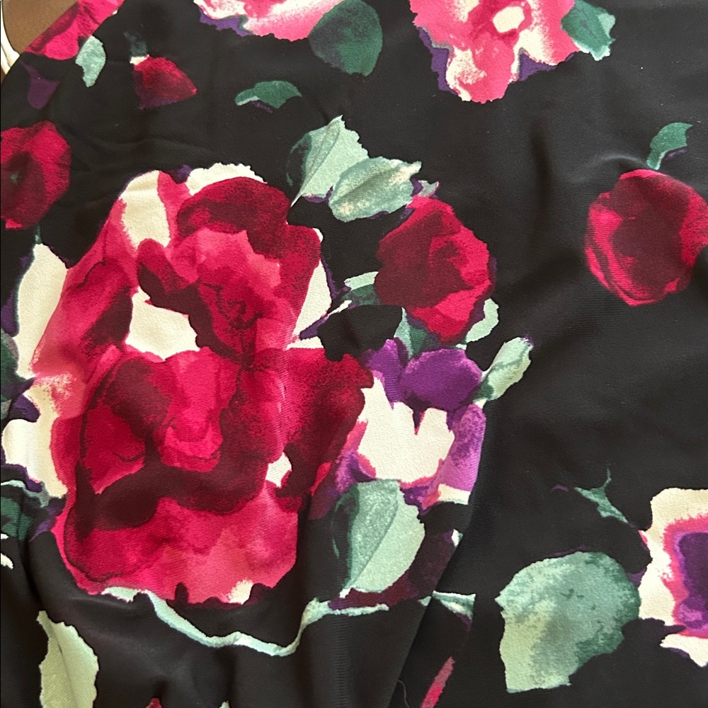 Ralph Lauren Vibrant Floral Black Dress